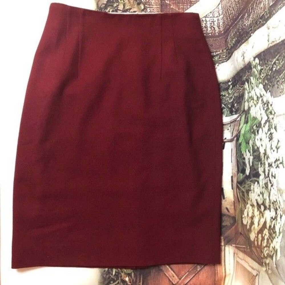 Jones New York pure wool old money pencil pleated waist old money skirt size 6